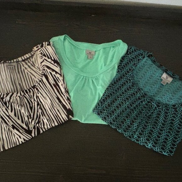 Set of 3 Worthington Scoop Neck Cap Sleeve Tops - Size Large - Picture 16 of 16